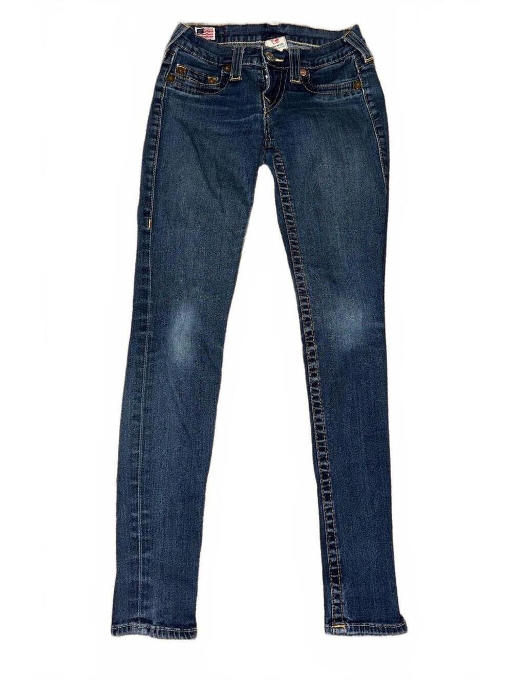 Women's True Religion Blue Skinny Jeans Size 25" Waist